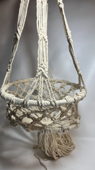 New Macramé Plant Holder with Tags