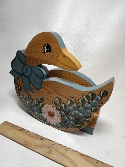 Hand Painted Goose Napkin Holder