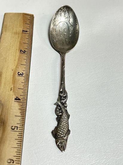 Vintage Sterling Silver Catalina Island Fish Spoon