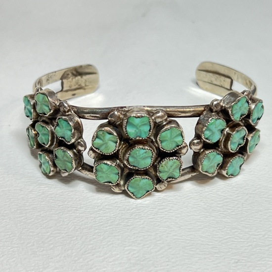 Vintage Native American Turquoise Cuff Bracelet