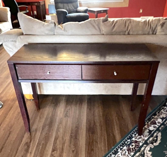 Wooden 2-Drawer Sofa Table