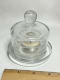 Small Glass Candle Holder with Dome