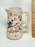 Oriental Style Creamer with Bird Scene Numbered 113/3640 On Bottom