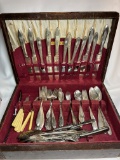 Vintage Flatware in Wooden Box
