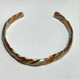 Tri-Metal Twisted Bracelet