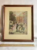 Vintage George Washington Print at Christ Church in Frame