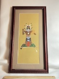 Framed & Matted Native American Print Signed by Artist