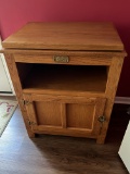 Surewood Oak Ice Box Cabinet with Swivel Top