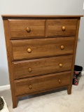 2 Over 3 Wooden Chest of Drawers
