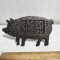 Cast Iron Pig Bacon Press with Wood Handle