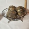 Metal Bowl with Decorative Orbs