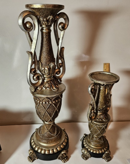 Pair of Resin Candle Holders