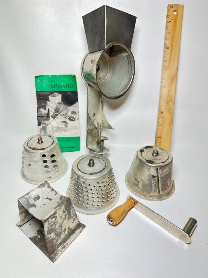Vintage Tri-Grater with Accessories