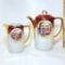 Beautiful Oscar & Edgar Gutherz Royal Austria Teapot & Matching Creamer with Gilt Accent