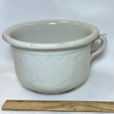 Antique Small Ironstone China Chamber Pot with Ogee Pattern