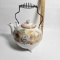 Vintage Oriental Gardens Transferware Teapot with Wire Coil Handle