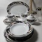 Remington Fine China, Floral Pattern with Gold Trim, 59 Pieces Total
