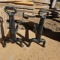 Antique Cast Iron Lodge 18 Skeleton Key Andirons