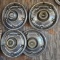 Lot of Vintage Chevrolet Hubcaps, 2 Extra Blue Center Added After Pics