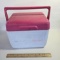 Small Vintage Rubbermaid Pink and White Cooler