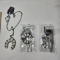 Lot of 3 Paparazzi Stone Monument Necklaces - New