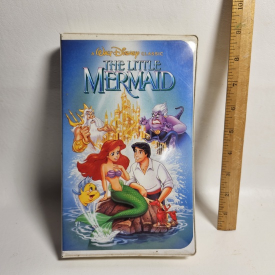 Vintage Banned Cover Clamshell “The Little Mermaid” VHS Tape