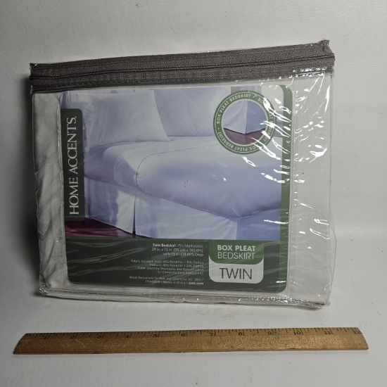 Twin Size Box Pleat Bed Skirt - New in Package