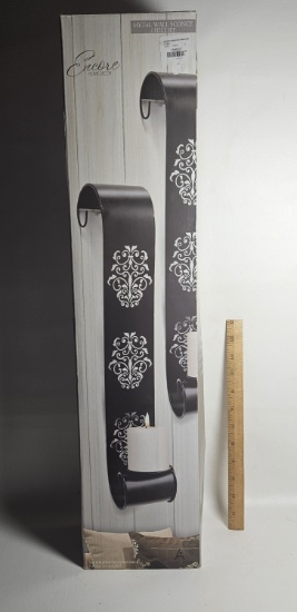2 Piece Metal Wall Sconce Set - New in Box