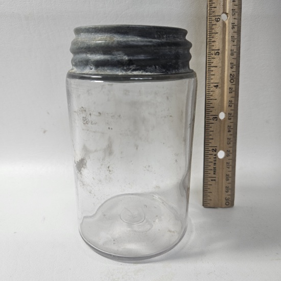 Early Glass Jar with Zinc Lid