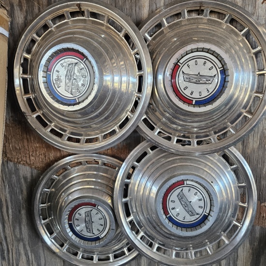 Set of 4 Ford Galaxie 500 Hubcaps