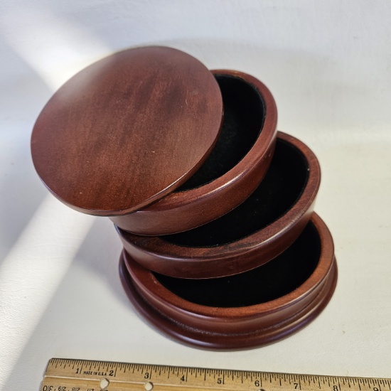 3 Tier Wooden Jewelry Box
