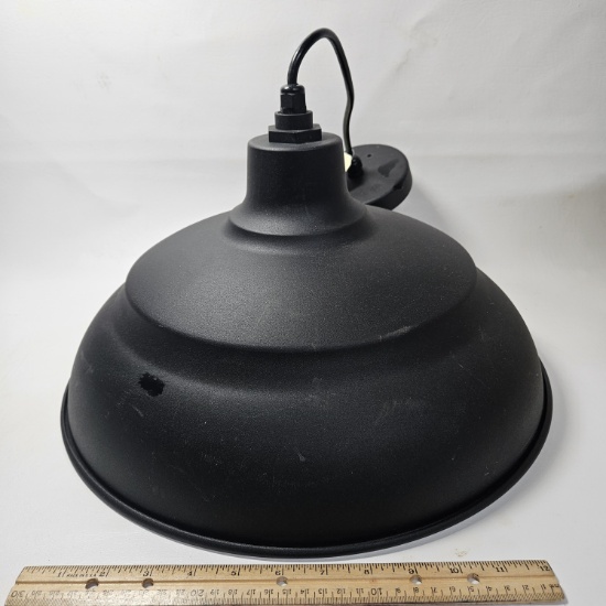 17” Black Metal Warehouse Pendant