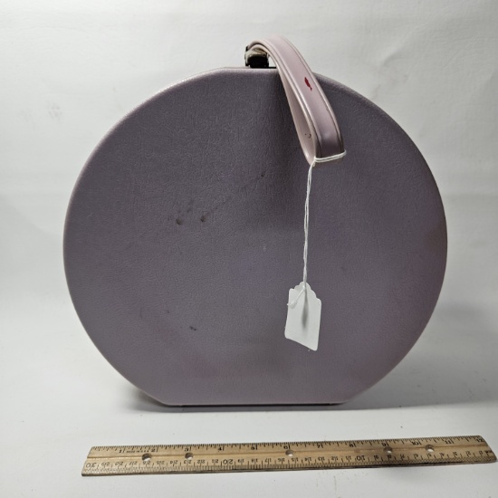 1960’s Hard Plastic Purple Makeup Case