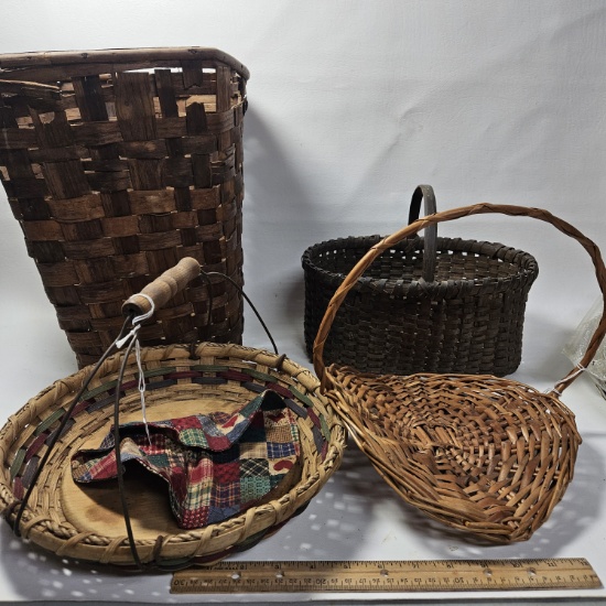 Lot of 4 Assorted Baskets