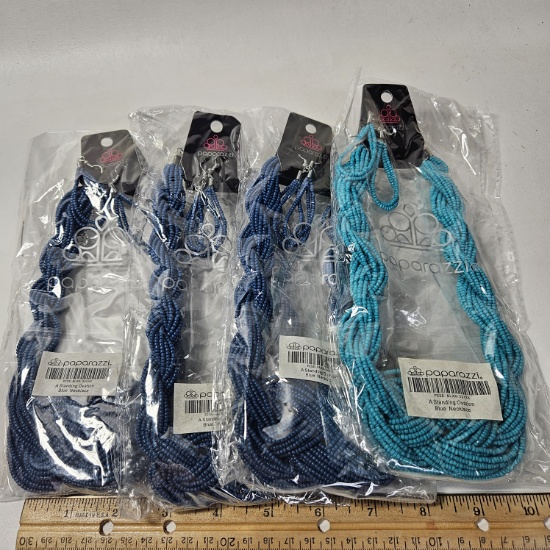 Lot of 4 Paparazzi A Standing Ovation Beaded Necklaces - New