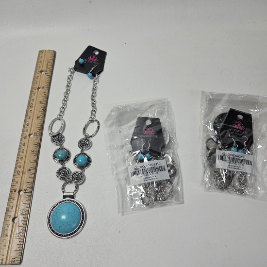 Lot of 3 Paparazzi Sedona Drama Necklaces - New