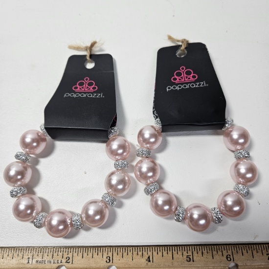Lot of 2 Paparazzi Pink Bracelets - New