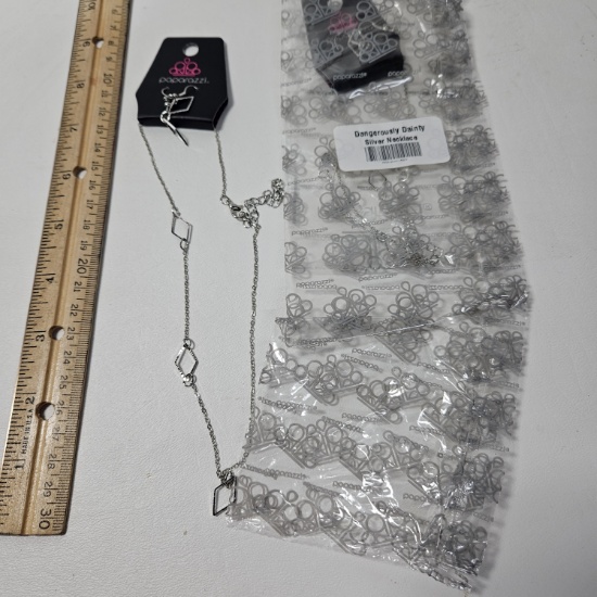 Lot of 2 Paparazzi Dangerously Dainty Necklaces - New