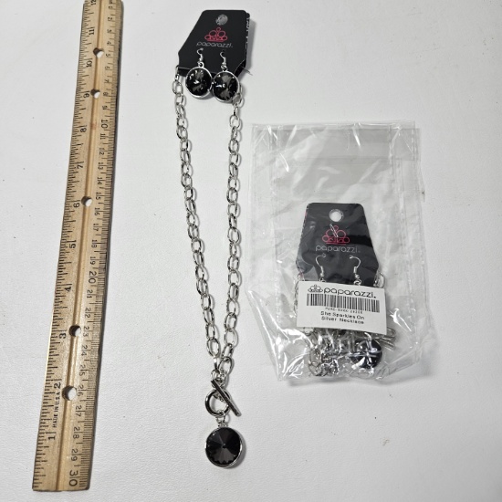 Lot of 2 Paparazzi She Sparkles On Necklaces - New