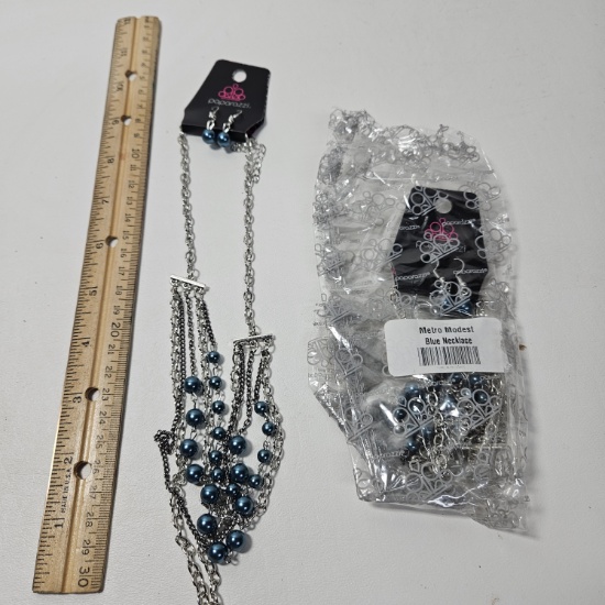 Lot of 2 Paparazzi Metro Modest Necklaces - New