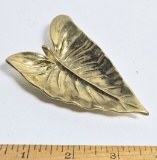 1958 Virginia Metal Crafters Brass Calla Lily Trinket Dish