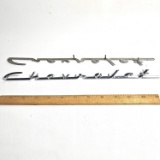 Lot of 2 Vintage Chevrolet Emblems