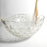 Vintage Federal Bubble Glass Punch Bowl