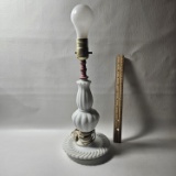 Vintage Milk Glass Table Lamp
