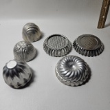 Lot of Vintage Aluminum Jello Molds and Tart Tins