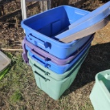 Lot of 5 Storage Totes with Lids
