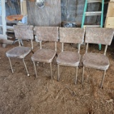 Set of 4 Vintage Vinyl Covered Chairs