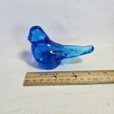 Ron Ray Signed Glass Blue Bird