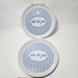 Lot of 2 Dept. 56 A la Carte Plat Du Jour Plates