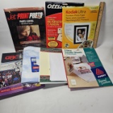 Lot of Printing Supplies and Laminating Sheets